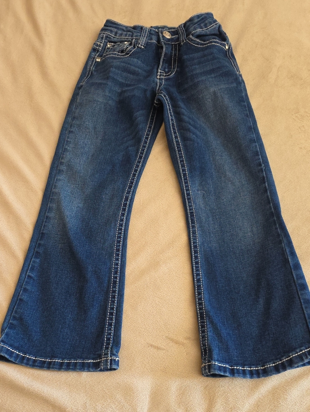 Kids Dark Blue Flared Jeans - Classic Denim